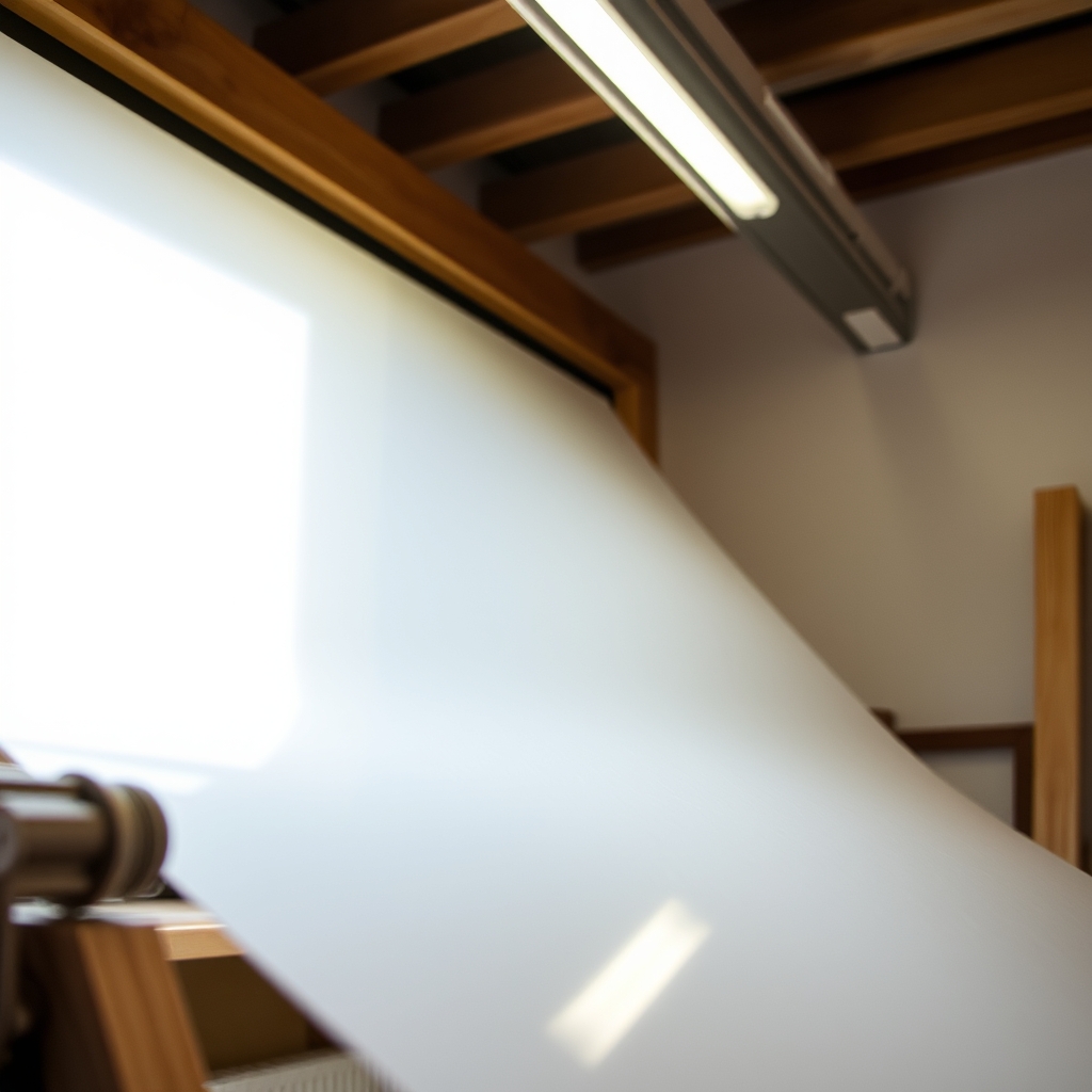 Vitrail sur mesure en cours de pose (illustration)